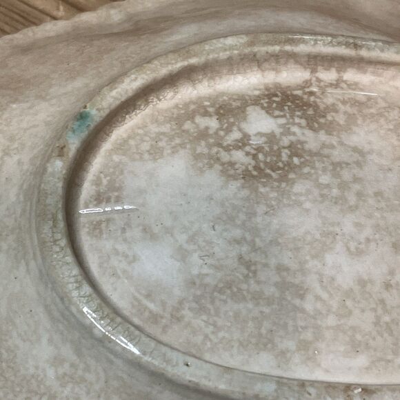 Rare Antique 1770-1820 English Whieldon Creamware Begonia Leaf Bowl Dish